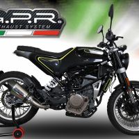 Scarico compatibile con Husqvarna Svartpilen 401 2018-2019, GP Evo4 Titanium, Scarico omologato, silenziatore con db killer estraibile e raccordo specifico