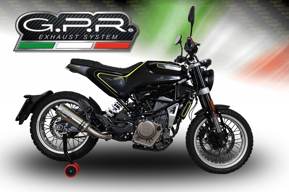 Scarico compatibile con Husqvarna Vitpilen 401 2018-2019, M3 Inox , Scarico omologato, silenziatore con db killer estraibile e raccordo specifico
