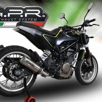 Scarico compatibile con Husqvarna Vitpilen 401 2018-2019, M3 Inox , Scarico omologato, silenziatore con db killer estraibile e raccordo specifico