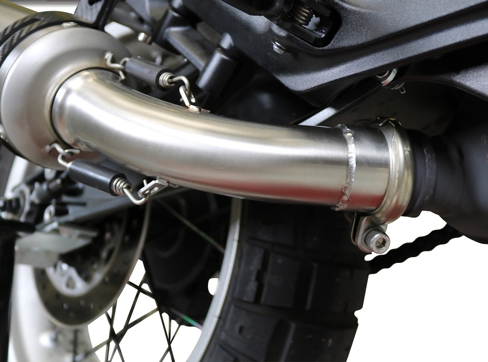 Scarico compatibile con Husqvarna Vitpilen 401 2018-2019, GP Evo4 Poppy, Scarico omologato, silenziatore con db killer estraibile e raccordo specifico