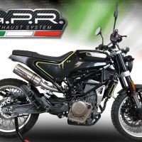 Scarico compatibile con Husqvarna Svartpilen 401 2018-2019, M3 Inox , Scarico semi-completo omologato,fornito con db killer estraibile,catalizzatore e collettore