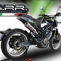 Scarico compatibile con Husqvarna Svartpilen 401 2018-2019, M3 Inox , Scarico semi-completo omologato,fornito con db killer estraibile,catalizzatore e collettore