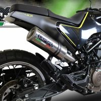 Scarico compatibile con Husqvarna Svartpilen 401 2018-2019, M3 Titanium Natural, Scarico semi-completo omologato,fornito con db killer estraibile,catalizzatore e collettore