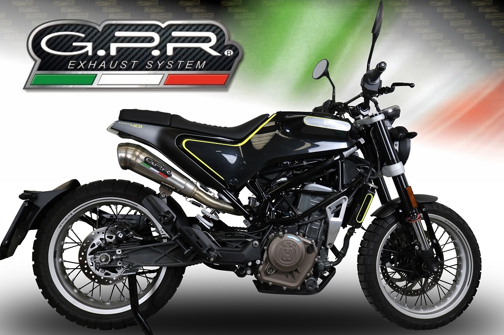 Scarico compatibile con Husqvarna Vitpilen 401 2018-2019, Powercone Evo, Terminale di scarico omologato,fornito con db killer estraibile,catalizzatore e collettore