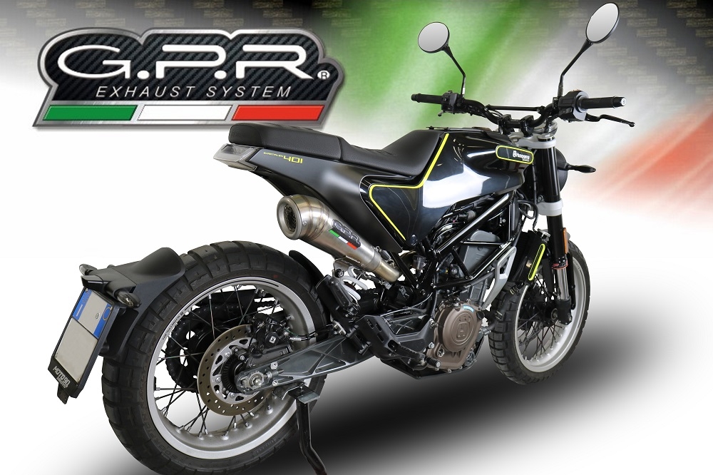 Scarico compatibile con Husqvarna Vitpilen 401 2018-2019, Powercone Evo, Terminale di scarico omologato,fornito con db killer estraibile,catalizzatore e collettore