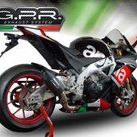Exhaust system compatible with Aprilia Rsv4 1000 2015-2016, Furore Nero, Homologated legal slip-on exhaust including removable db killer, link pipe and catalyst 
