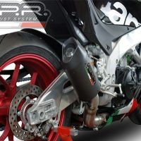 Exhaust system compatible with Aprilia Rsv4 1000 2015-2016, Furore Nero, Racing slip-on exhaust including link pipe 