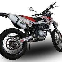 Scarico compatibile con Beta RR 125 Enduro Lc 4t 2010-2018, Albus Ceramic, Scarico omologato, silenziatore con db killer estraibile e raccordo specifico