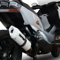 Exhaust compatible with Bmw C 650 Sport 2016-2020, Albus Evo4, Homologated legal slip-on exhaust including removable db killer and link pipe 