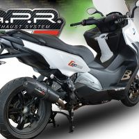 Scarico compatibile con Bmw C 650 Sport 2016-2020, GP Evo4 Black Titanium, Scarico omologato, silenziatore con db killer estraibile e raccordo specifico