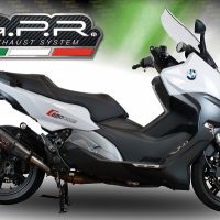 Scarico compatibile con Bmw C 650 Sport 2016-2020, GP Evo4 Poppy, Scarico omologato, silenziatore con db killer estraibile e raccordo specifico