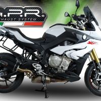 Exhaust compatible with Bmw S 1000 XR -M 2015-2016, Furore Nero, Homologated legal slip-on exhaust including removable db killer and link pipe 