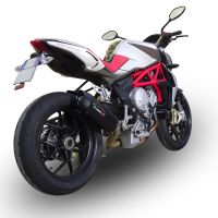 Exhaust compatible with Mv Agusta F3 800 2013-2016, Gpe Ann. Poppy, Homologated legal slip-on exhaust including removable db killer, link pipe and catalyst 