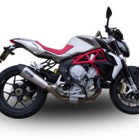 Scarico compatibile con Mv Agusta Brutale 800 Dragster 2021-2023, GP Evo4 Titanium, Terminale di scarico omologato,fornito con db killer estraibile,catalizzatore e collettore