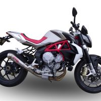 Scarico compatibile con Mv Agusta Brutale 800 2012-2016, Powercone Evo, Scarico omologato, silenziatore con db killer estraibile e raccordo specifico