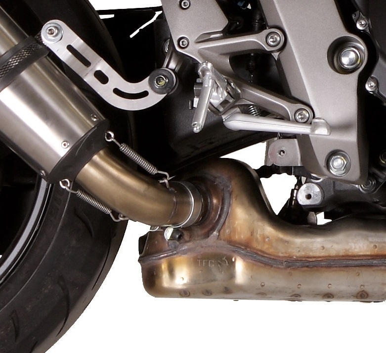 Exhaust system compatible with Honda Cb 1000 R 2008-2014, Albus Ceramic, Homologated legal slip-on exhaust including removable db killer and link pipe 