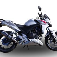 Scarico GPR compatibile con  Honda Cb 500 F 2016-2018, GP Evo4 Titanium, Scarico omologato, silenziatore con db killer estraibile e raccordo specifico