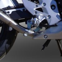 Exhaust system compatible with Honda Cb 500 F 2013-2015, Albus Ceramic, Homologated legal slip-on exhaust including removable db killer and link pipe 