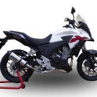 Scarico compatibile con Honda Cb 500 X 2016-2018, GP Evo4 Titanium, Scarico omologato, silenziatore con db killer estraibile e raccordo specifico