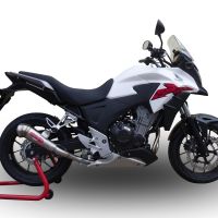 Exhaust compatible with Honda Cb 500 X 2016-2018, Powercone Evo, Homologated legal slip-on exhaust including removable db killer and link pipe 
