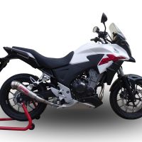 Scarico compatibile con Honda Cb 500 X 2016-2018, Powercone Evo, Scarico omologato, silenziatore con db killer estraibile e raccordo specifico