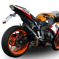 Exhaust compatible with Honda Cbr 1000 Rr 2014-2016, Furore Nero, Racing slip-on exhaust including link pipe 