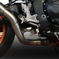 Exhaust system compatible with Honda Cbr 1000 Rr 2014-2016, M3 Black Titanium, Homologated legal slip-on exhaust including removable db killer and link pipe 