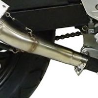 Scarico compatibile con Honda Cbr 300 R 2014-2016, Gpe Ann. titanium, Scarico omologato, silenziatore con db killer estraibile e raccordo specifico