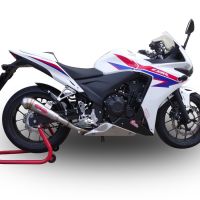 Exhaust system compatible with Honda Cbr 500 R 2012-2018, Powercone Evo, Homologated legal slip-on exhaust including removable db killer and link pipe 