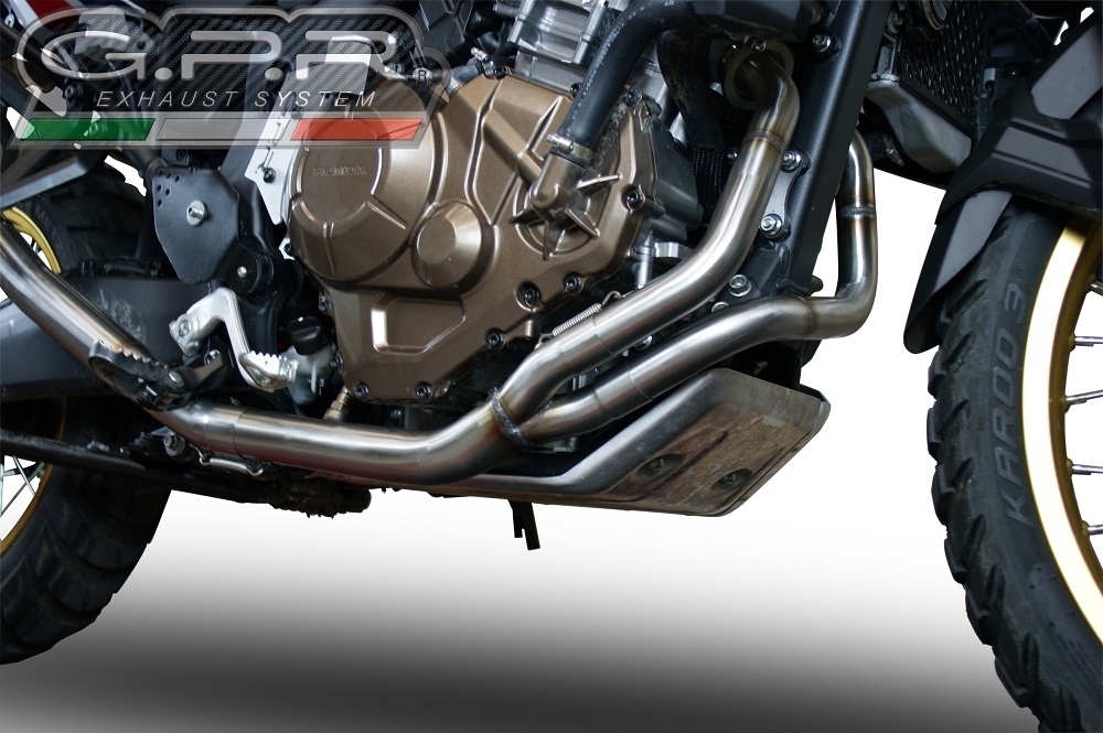 Exhaust compatible with Honda Crf 1000 L Africa Twin 2015-2017, Decatalizzatore, Decat pipe 