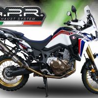 Scarico compatibile con Honda Crf 1000 L Africa Twin 2018-2020, GP Evo4 Titanium, Scarico omologato, silenziatore con db killer estraibile e raccordo specifico