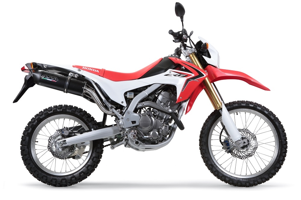Exhaust system compatible with Honda Crf 250 L 2013-2016, Furore Poppy, Homologated legal full system exhaust, including removable db killer and catalyst 