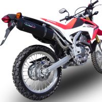 Exhaust system compatible with Honda Crf 250 L 2013-2016, Furore Nero, Homologated legal full system exhaust, including removable db killer and catalyst 