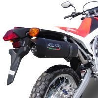 Exhaust system compatible with Honda Crf 250 L 2013-2016, Furore Nero, Homologated legal full system exhaust, including removable db killer and catalyst 