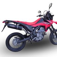 Exhaust system compatible with Honda Crf 250 M 2013-2016, Furore Nero, Homologated legal full system exhaust, including removable db killer and catalyst 