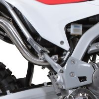 Exhaust system compatible with Honda Crf 250 L / Rally 2017-2020, GP Evo4 Poppy, Homologated legal slip-on exhaust including removable db killer, link pipe and catalyst 
