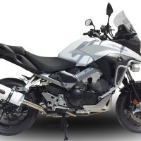 Scarico compatibile con Honda Crossrunner 800 Vfr 800 X 2011-2014, Albus Ceramic, Scarico omologato, silenziatore con db killer estraibile e raccordo specifico