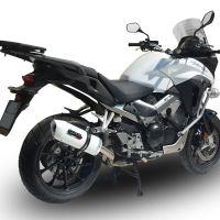 Scarico compatibile con Honda Crossrunner 800 Vfr 800 X 2011-2014, Albus Ceramic, Scarico omologato, silenziatore con db killer estraibile e raccordo specifico