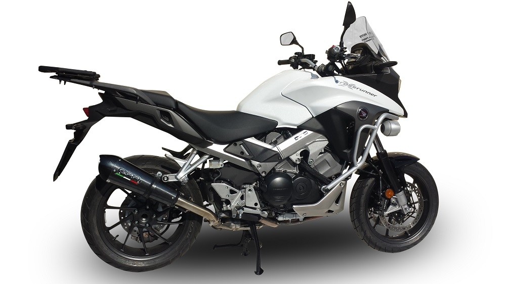 Scarico compatibile con Honda Crossrunner 800 Vfr 800 X 2011-2014, Gpe Ann. Poppy, Scarico omologato, silenziatore con db killer estraibile e raccordo specifico