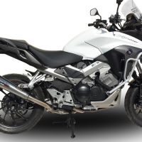 Scarico compatibile con Honda Crossrunner 800 Vfr 800 X 2015-2016, Powercone Evo, Scarico omologato, silenziatore con db killer estraibile e raccordo specifico