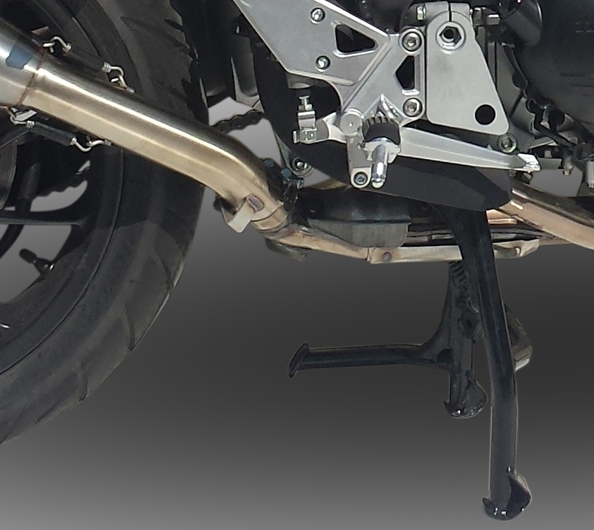 Exhaust system compatible with Honda Crossrunner 800 Vfr 800 X 2015-2016, Trioval, Homologated legal slip-on exhaust including removable db killer and link pipe 