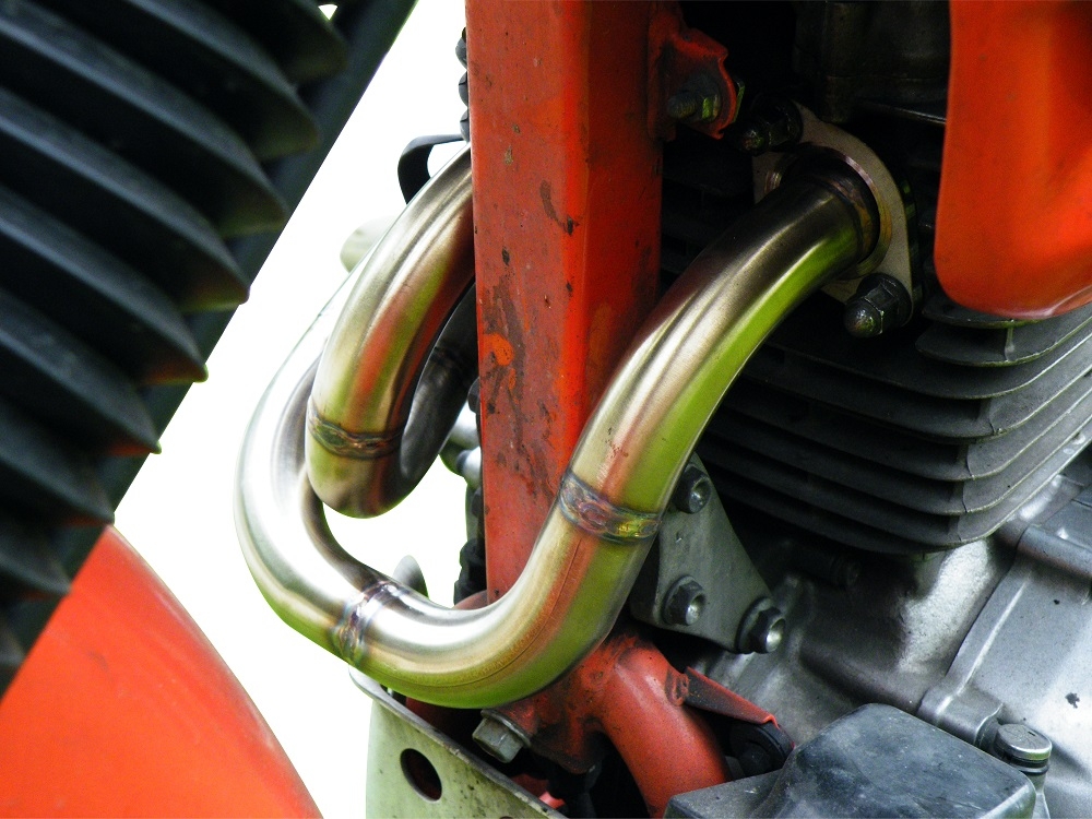 Scarico compatibile con Honda Dominator Nx 650 1988-2001, Decatalizzatore, Collettore tubo decatalizzatore