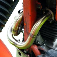 Scarico compatibile con Honda Dominator Nx 650 1988-2001, Decatalizzatore, Collettore tubo decatalizzatore
