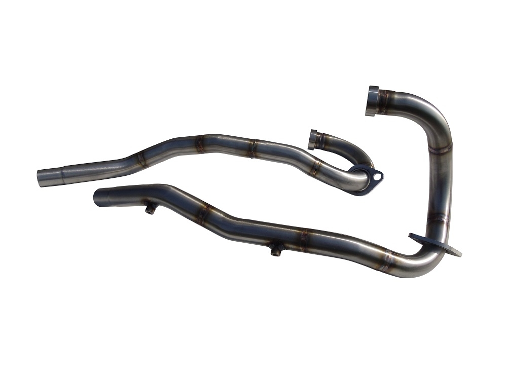 Scarico compatibile con Honda Dominator Nx 650 1988-2001, Decatalizzatore, Collettore tubo decatalizzatore