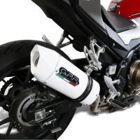 Scarico compatibile con Honda Cb 500 F 2021-2025, Albus Evo4, Scarico omologato, silenziatore con db killer estraibile e raccordo specifico