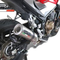 Exhaust system compatible with Honda Cb 500 X 2019-2024, M3 Inox , Homologated legal slip-on exhaust including removable db killer and link pipe 