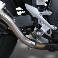 Exhaust system compatible with Honda Cb 500 F 2021-2024, GP Evo4 Poppy, Homologated legal slip-on exhaust including removable db killer and link pipe 