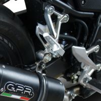 Scarico compatibile con Honda Cb 500 X 2016-2018, GP Evo4 Titanium, Scarico omologato, silenziatore con db killer estraibile e raccordo specifico