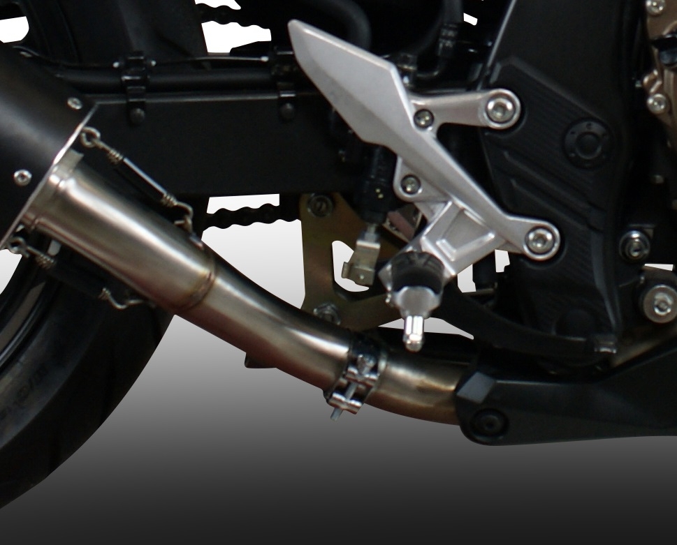 Scarico compatibile con Honda Cb 400 X 2019-2025, Albus Evo4, Scarico omologato, silenziatore con db killer estraibile e raccordo specifico