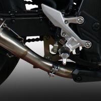 Scarico compatibile con Honda Cb 500 X 2016-2018, Furore Evo4 Nero, Scarico omologato, silenziatore con db killer estraibile e raccordo specifico